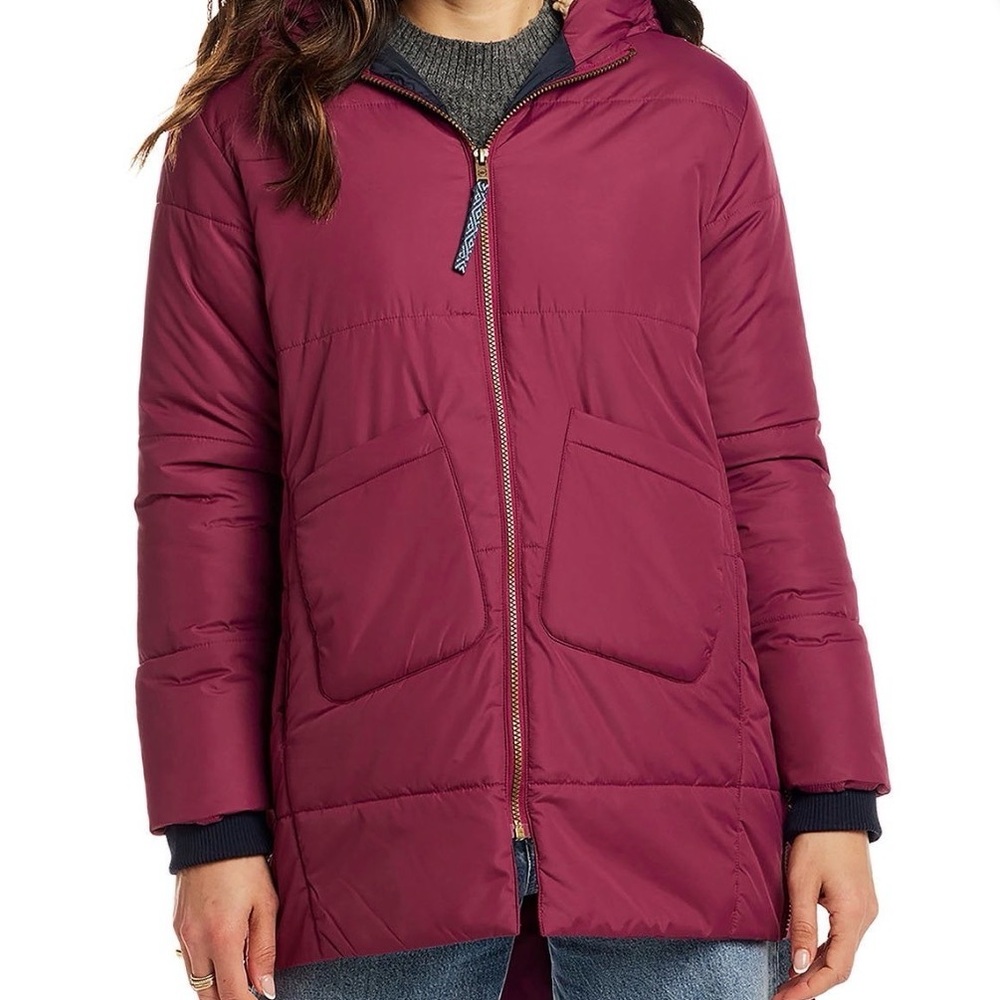 WP Elegant Maroon Puffer Jacket for Women